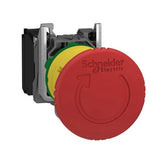 Lockable mushroom push button 1NC complete XB4BS8442